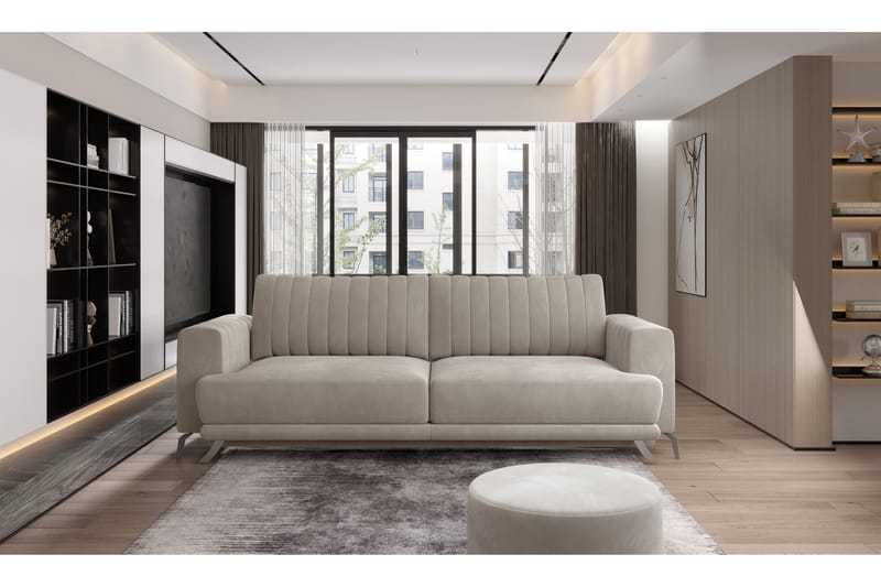 Jalissia 3-seters Sofa - Beige - Møbler - Sofaer - Sofa 3 seter