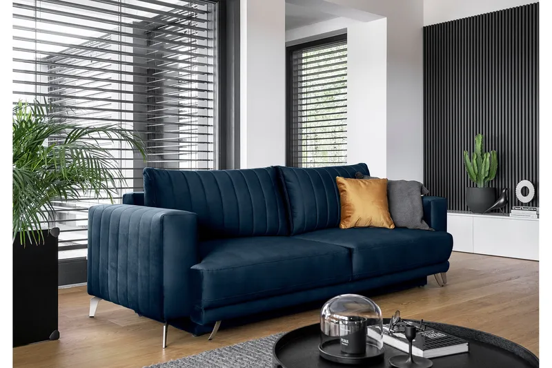 Jalissia 3-seters Sofa - Blå - Møbler - Sofaer - Sofa 3 seter