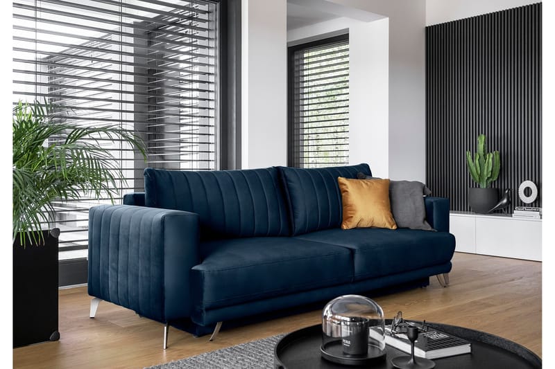 Jalissia 3-seters Sofa - Blå - Møbler - Sofaer - Sofa 3 seter