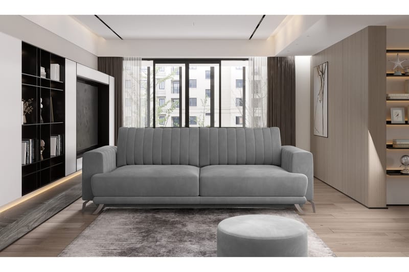 Jalissia 3-seters Sofa - Grå - Møbler - Sofaer - Sofa 3 seter