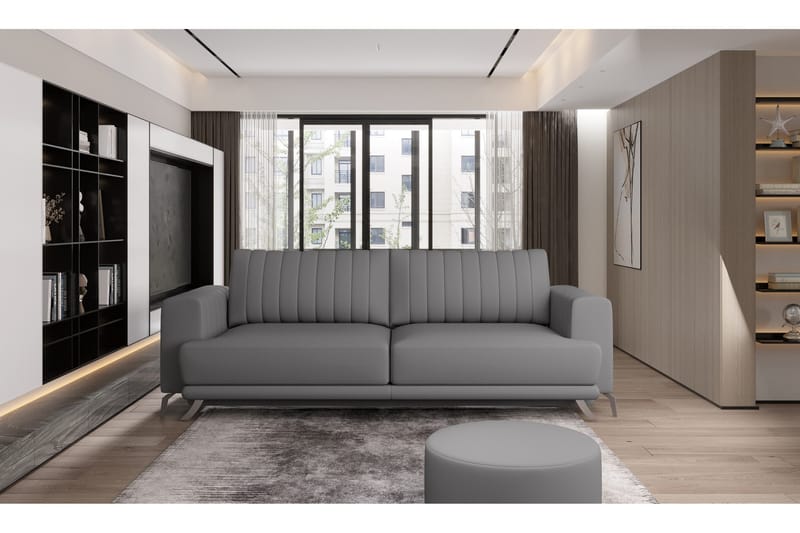 Jalissia 3-seters Sofa - Grå - Møbler - Sofaer - Sofa 3 seter