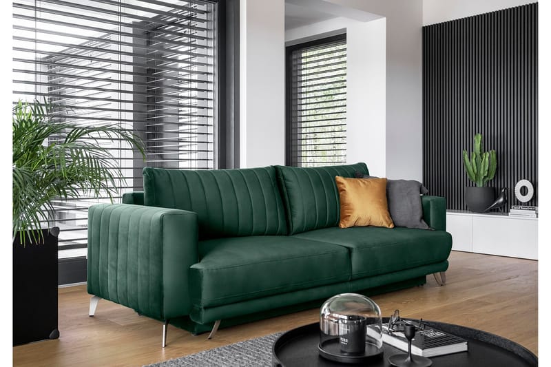 Jalissia 3-seters Sofa - Grønn - Møbler - Sofaer - Sofa 3 seter