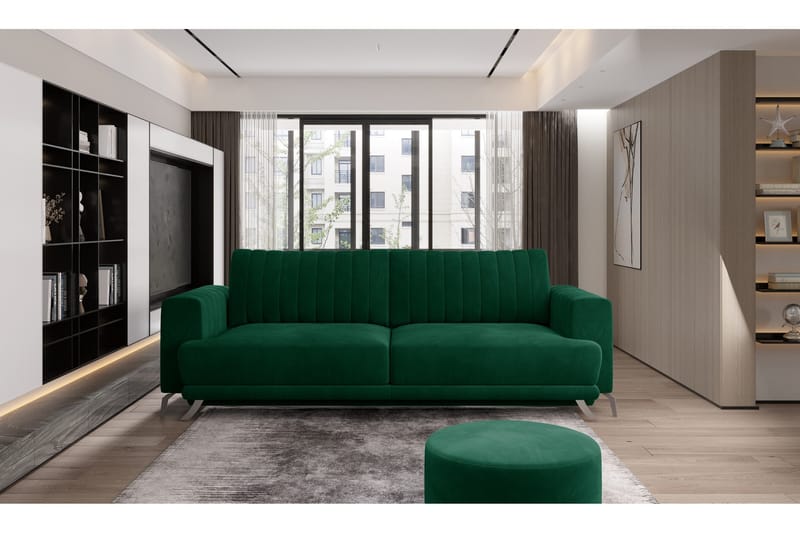 Jalissia 3-seters Sofa, Grønn