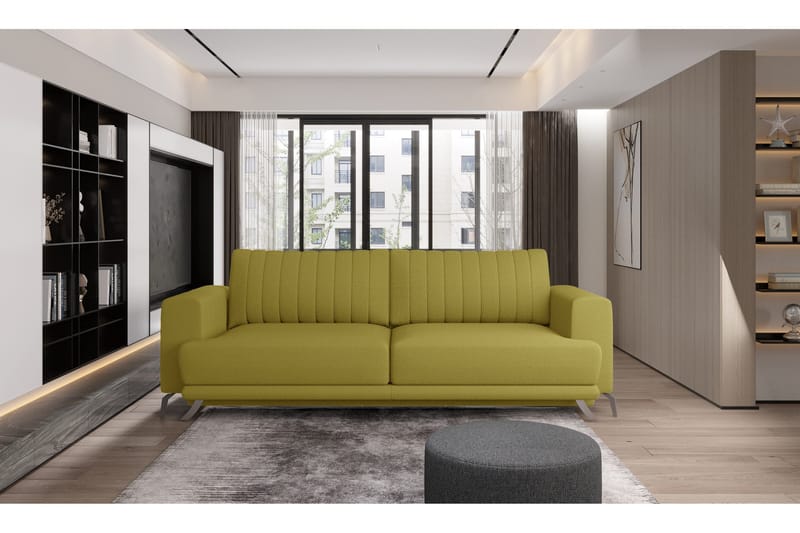 Jalissia 3-seters Sofa - Gul - Møbler - Sofaer - Sofa 3 seter