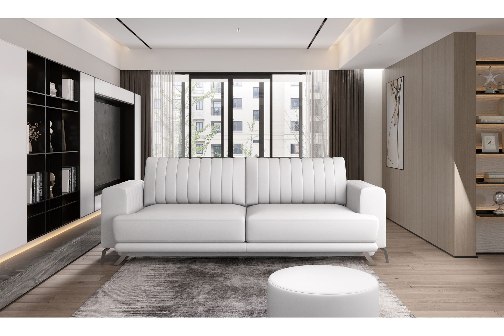 Jalissia 3-seters Sofa - Hvit - Møbler - Sofaer - Sofa 3 seter