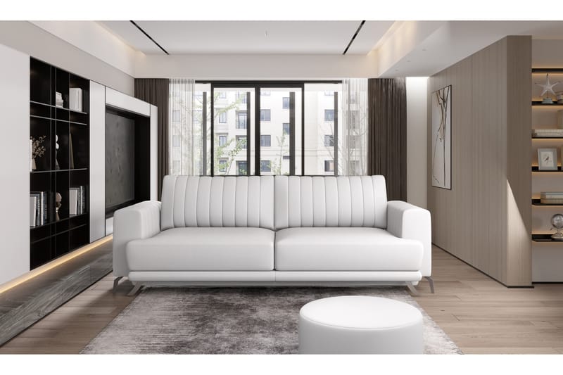Jalissia 3-seters Sofa - Hvit - Møbler - Sofaer - Sofa 3 seter