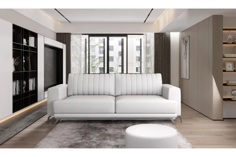 Jalissia 3-seters Sofa, Hvit