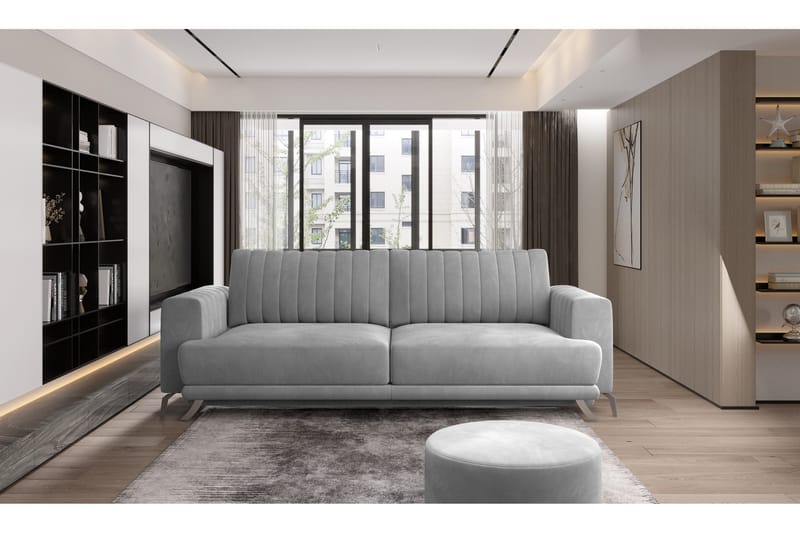 Jalissia 3-seters Sofa - Lysegrå - Møbler - Sofaer - Sofa 3 seter