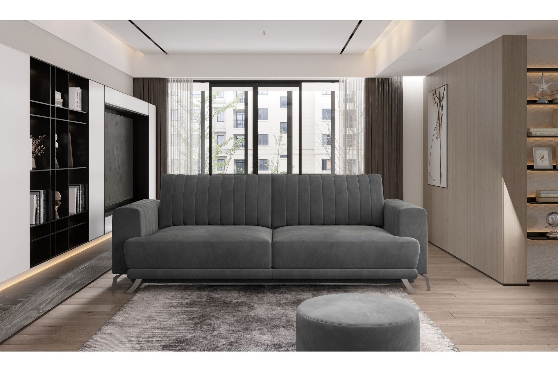 Jalissia 3-seters Sofa - Mørkegrå - Møbler - Sofaer - Sofa 3 seter