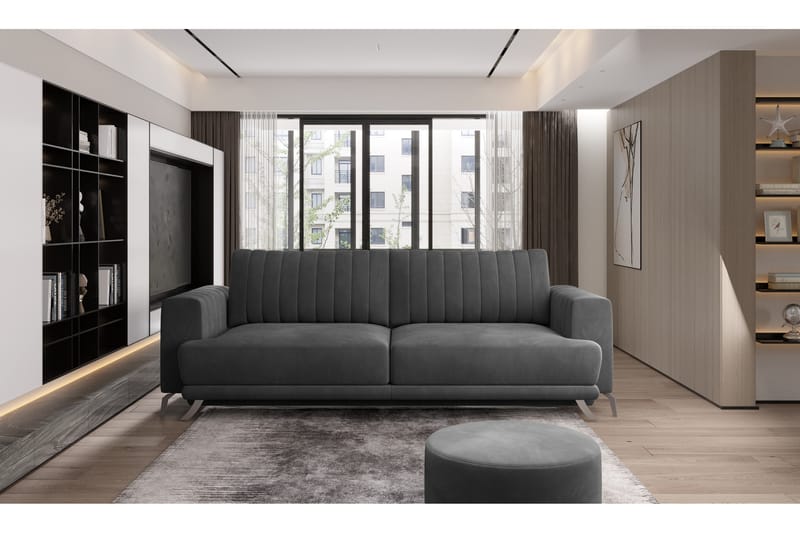 Jalissia 3-seters Sofa - Mørkegrå - Møbler - Sofaer - Sofa 3 seter