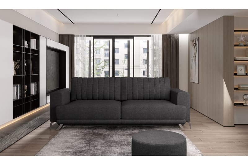 Jalissia 3-seters Sofa - Mørkegrå - Møbler - Sofaer - Sofa 3 seter
