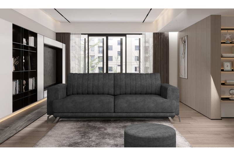 Jalissia 3-seters Sofa - Mørkegrå - Møbler - Sofaer - Sofa 3 seter