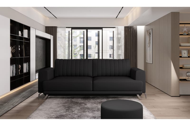 Jalissia 3-seters Sofa - Svart - Møbler - Sofaer - Sofa 3 seter