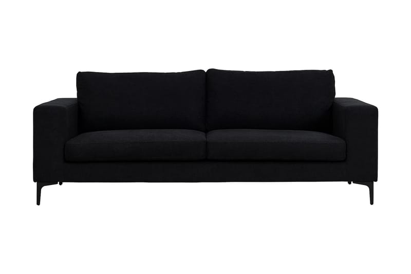 Johana 3-seter Fløyelssofa - Svart - Møbler - Sofaer - Sofa 3 seter