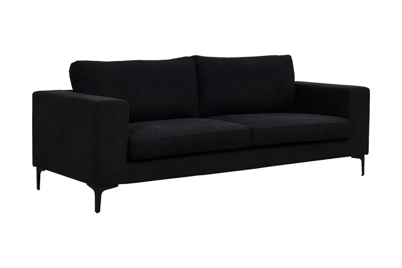 Johana 3-seter Fløyelssofa - Svart - Møbler - Sofaer - Sofa 3 seter