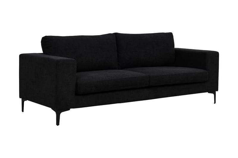 Johana 3-seter Fløyelssofa - Svart - Møbler - Sofaer - Sofa 3 seter