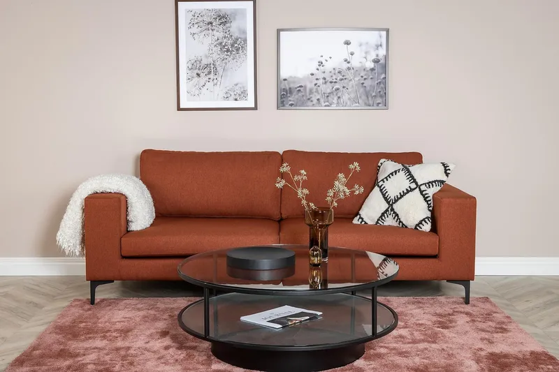 Johana 3-seter Sofa - Rød - Møbler - Sofaer - Sofa 3 seter