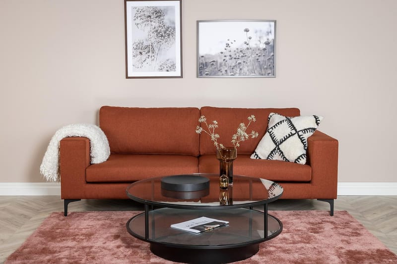 Johana 3-seter Sofa - Rød - Møbler - Sofaer - Sofa 3 seter