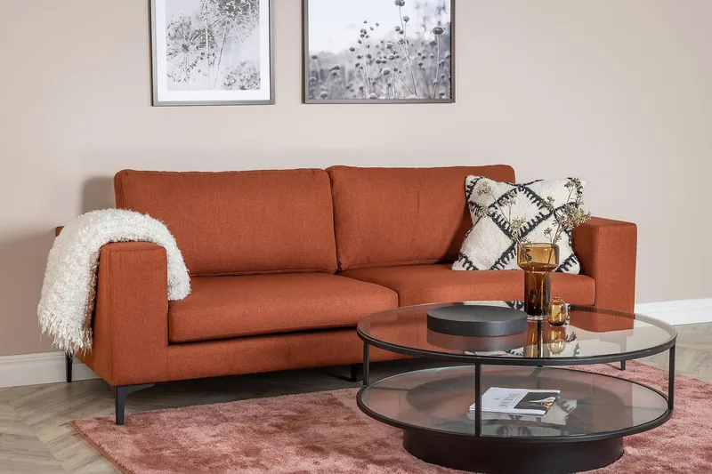 Johana 3-seter Sofa - Rød - Møbler - Sofaer - Sofa 3 seter