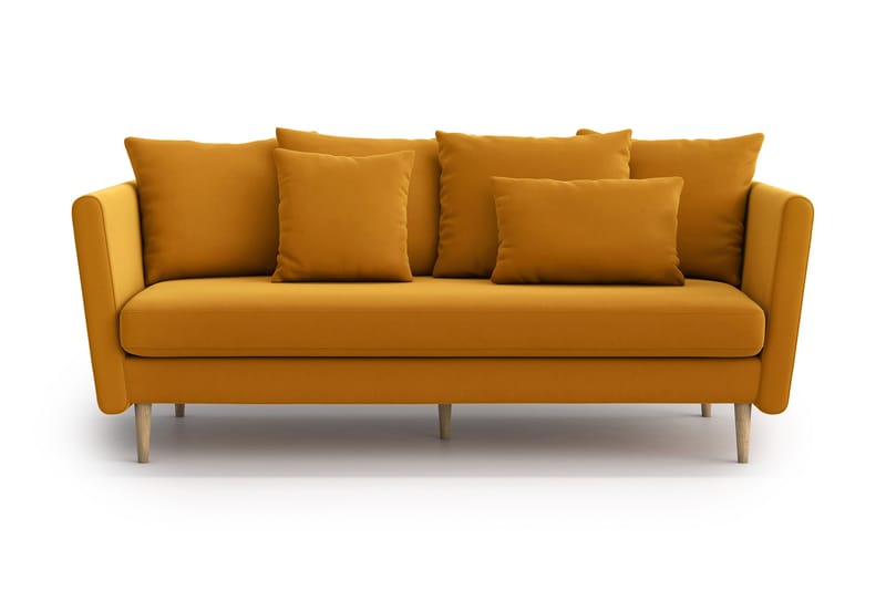 Joleen 3-seter Sofa - Gul - Møbler - Sofaer - Sofa 3 seter