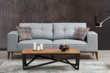 Jonnesha 3-Seter Sofa - Grå - Møbler - Sofaer - Sovesofaer - 3 seters sovesofa