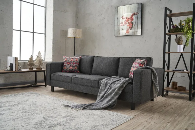 Kaletea Sofa 3-seters - Antrasitt - Møbler - Sofaer - Sofa 3 seter