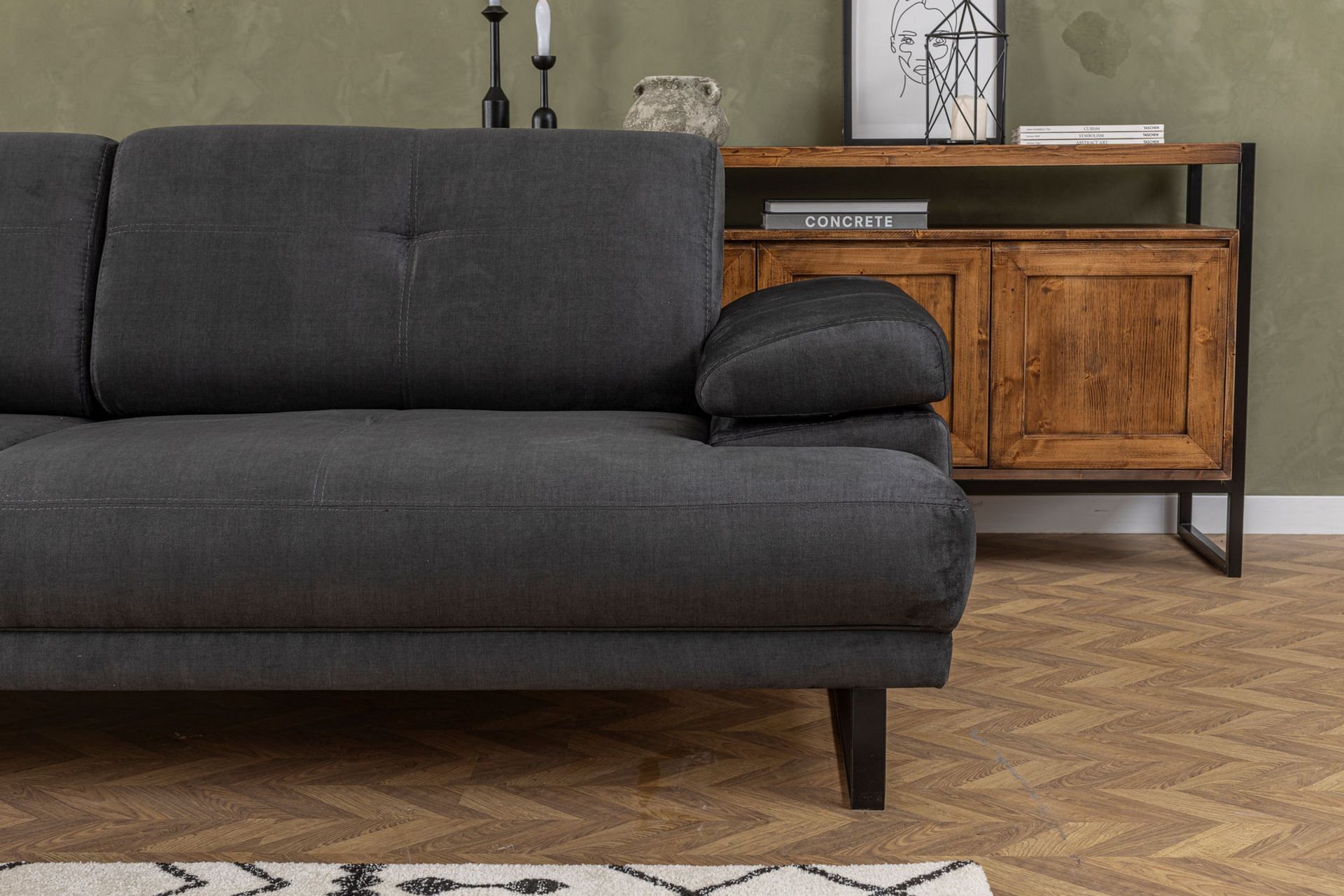 Kitimat Sofa 3-seters - Antrasitt - Møbler - Sofaer - Sofa 3 seter