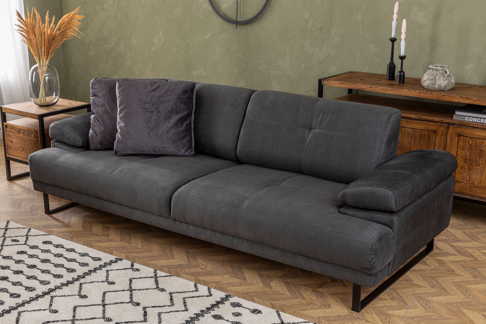 Kitimat Sofa 3-seters - Antrasitt - Møbler - Sofaer - Sofa 3 seter