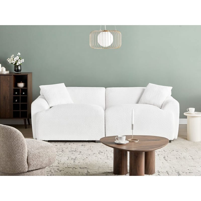 3-seters sofa Korio - Hvit, Svart - Møbler - Sofaer - Sofa 3 seter