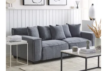 Lahall Manchestersofa 200 cm - Grå - Møbler - Sofaer - Sofa 3 seter