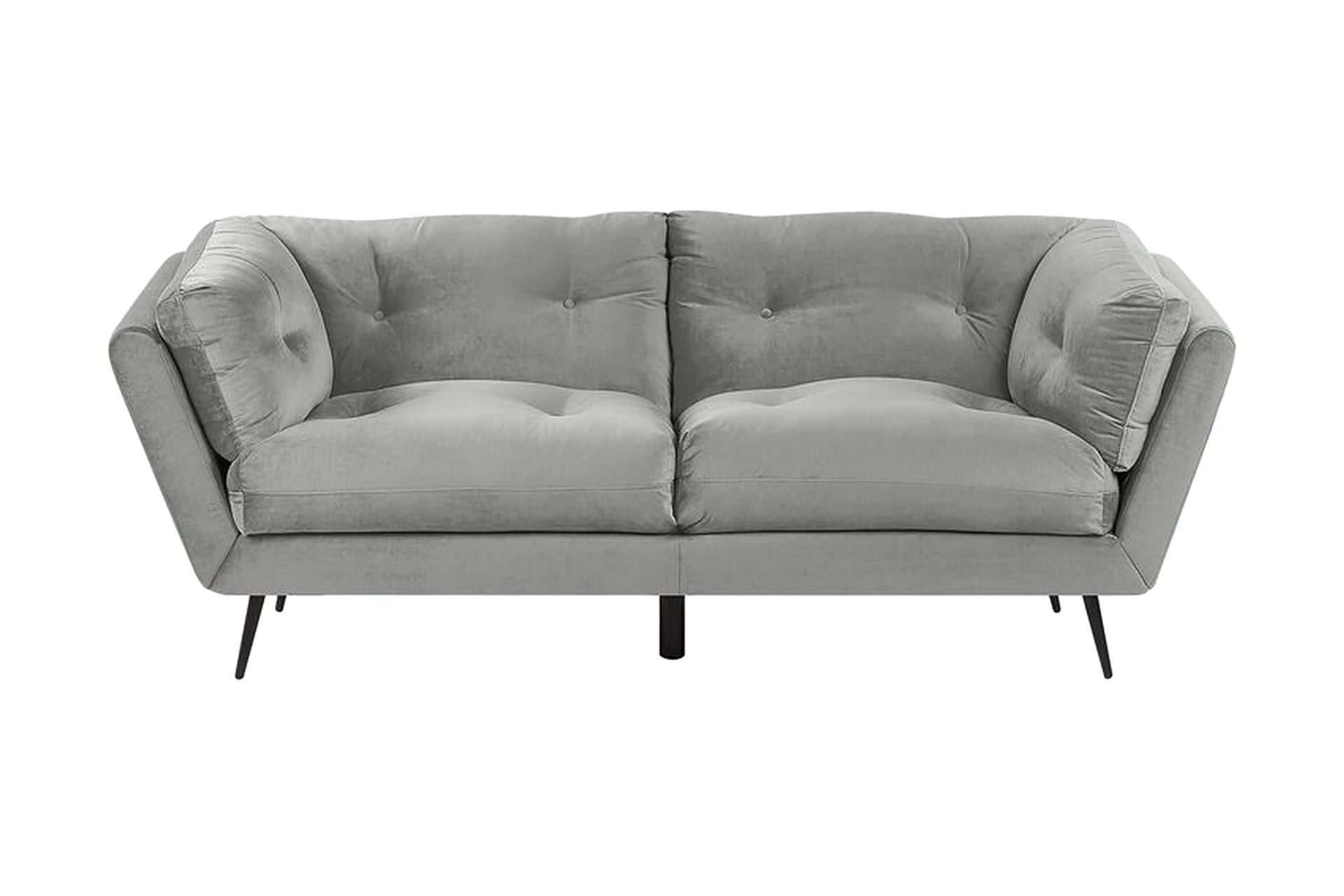 Lenvik 3-seters Sofa - Fløyel/Grå