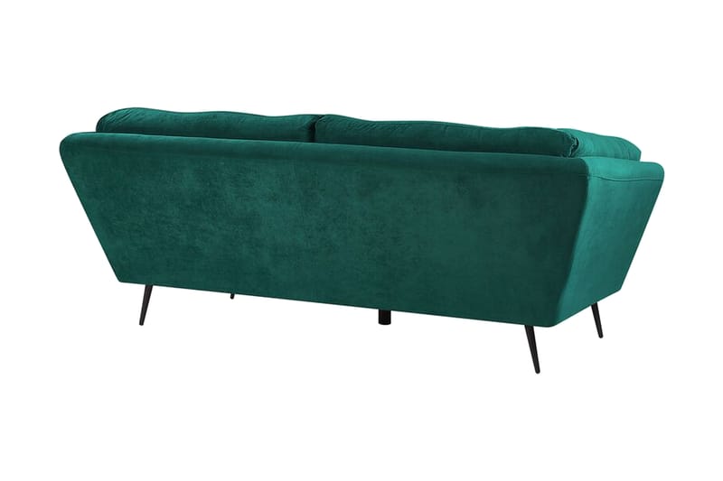 Lenvik 3-seters Sofa - Fløyel/Grønn - Sofa 3 seter