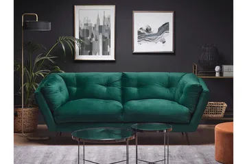 Lenvik 3-seters Sofa - Fløyel/Grønn - Møbler - Sofaer - Sofa 3 seter
