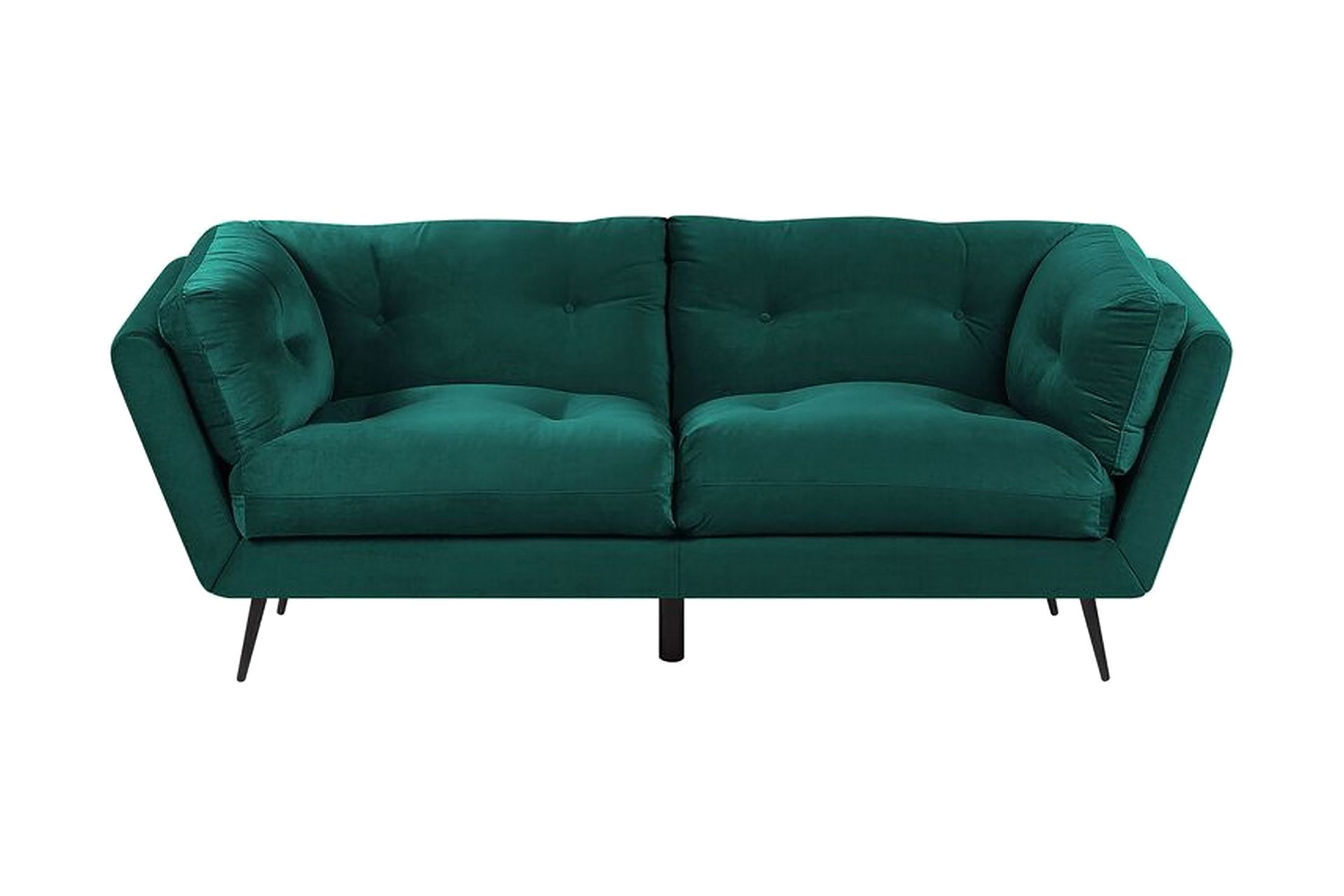 Lenvik 3-seters Sofa - Fløyel/Grønn