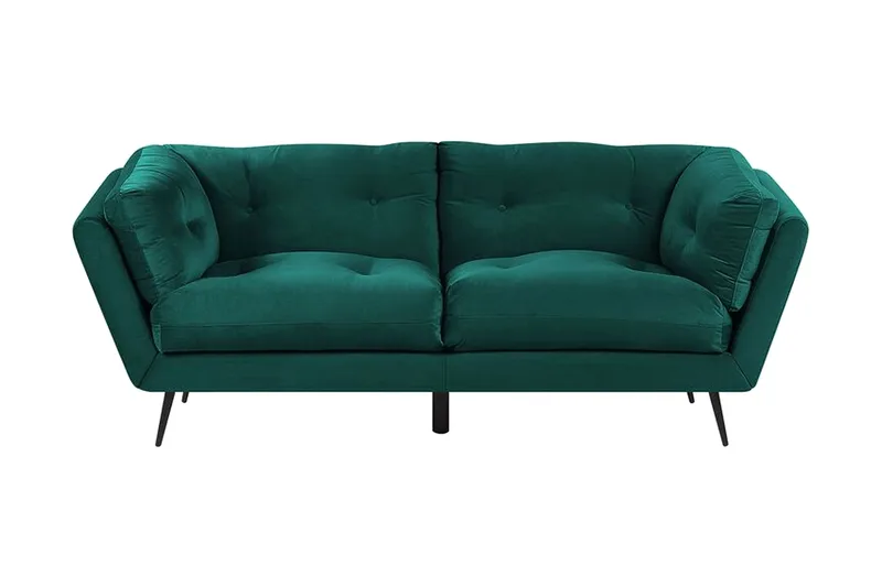 Lenvik 3-seters Sofa, Fløyel/Grønn