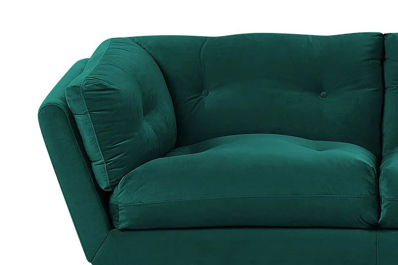 Lenvik 3-seters Sofa - Fløyel/Grønn - Møbler - Sofaer - Sofa 3 seter