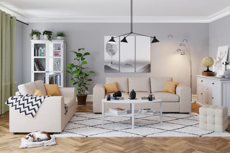 Link 3-seters Stoffsofa - Beige - Møbler - Sofaer - Sofa 3 seter