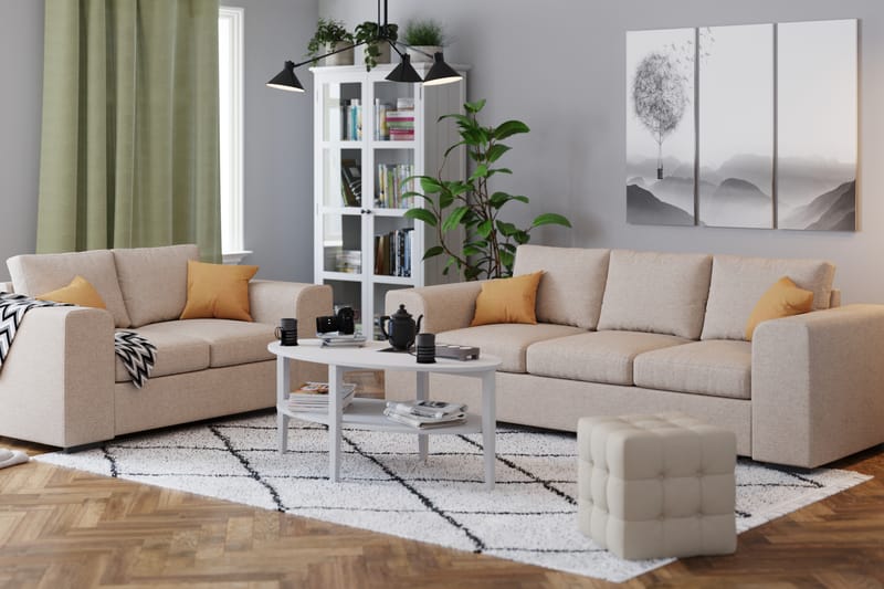 Link 3-seters Stoffsofa - Beige - Møbler - Sofaer - Sofa 3 seter