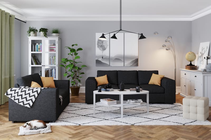 Link 3-seters Stoffsofa - Svart - Møbler - Sofaer - Sofa 3 seter
