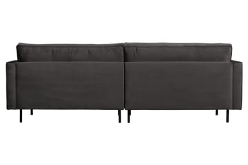 Lissbon 3-seter Fløyelssofa 275 cm - Grå - Møbler - Sofaer - Sofa 3 seter