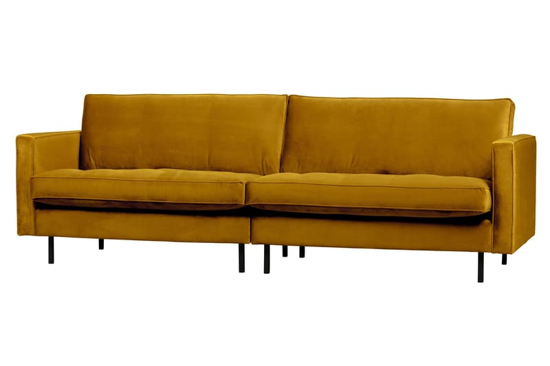 Lissbon 3-seter Fløyelssofa 275 cm - Gul - Møbler - Sofaer - Sofa 3 seter