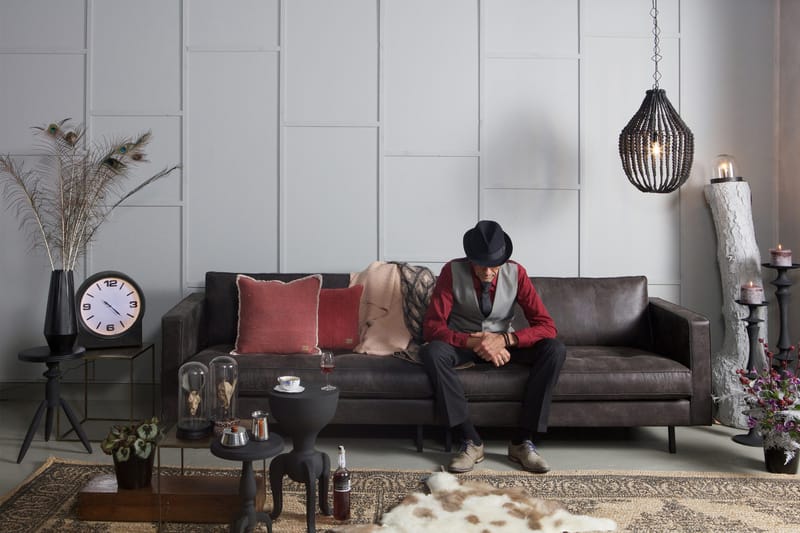 Lissbon 3-seter Sofa 275 cm i Kunstlær - Mørkegrå - Møbler - Sofaer - Sofa 3 seter