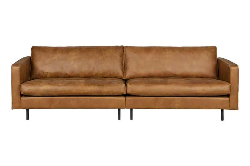 Lissbon 3-seter Sofa 275 cm i Lær, Konjakk