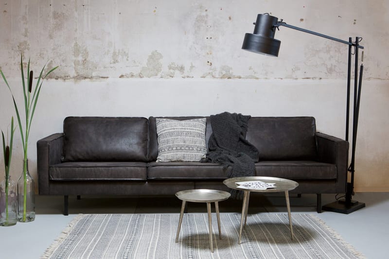 Lissbon 3-seter Sofa 277 cm i Lær - Antrasitt - Møbler - Sofaer - Sofa 3 seter