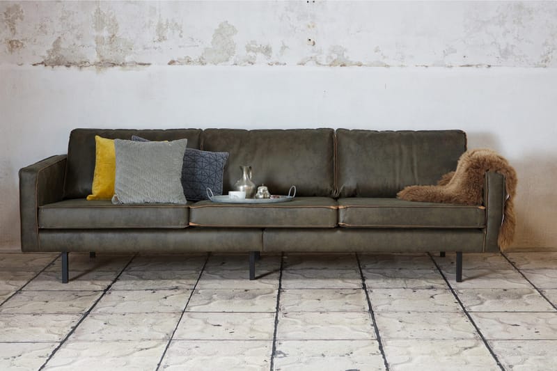 Lissbon 3-seter Sofa 277 cm i Lær - Grønn - Møbler - Sofaer - Sofa 3 seter