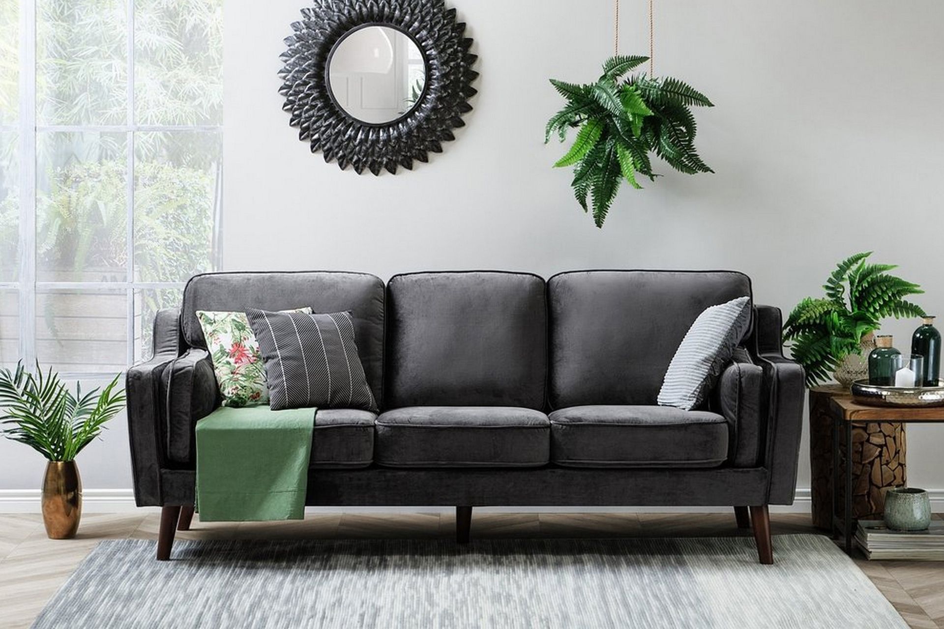 Lokka Sofa 3-seter - Grå - Møbler - Sofaer - Sofa 3 seter