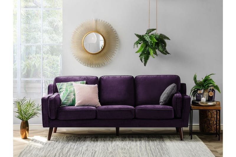 Lokka Sofa 3-seter - Lilla - Sofa 3 seter