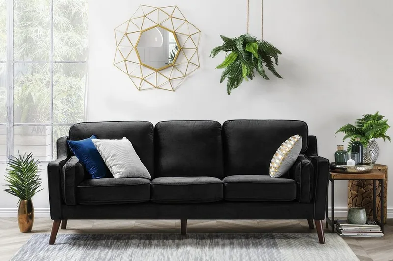 Lokka Sofa 3-seter - Svart - Møbler - Sofaer - Sofa 3 seter