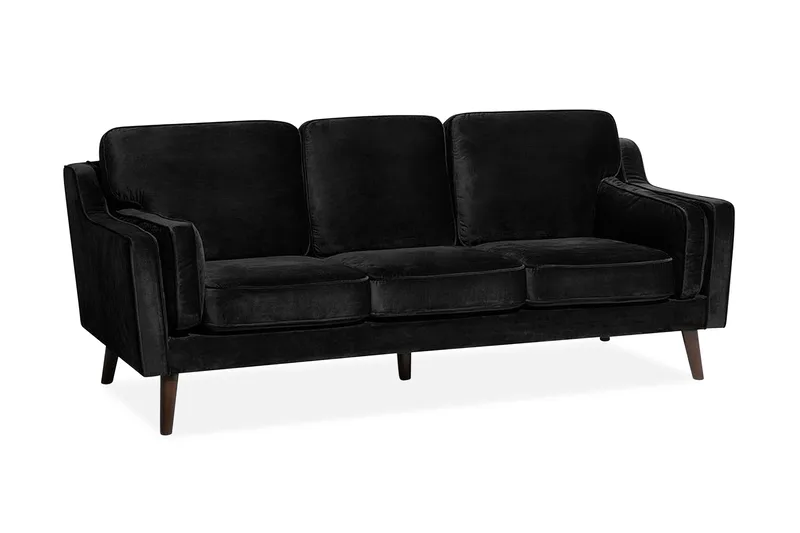 Lokka Sofa 3-seter - Svart - Møbler - Sofaer - Sofa 3 seter