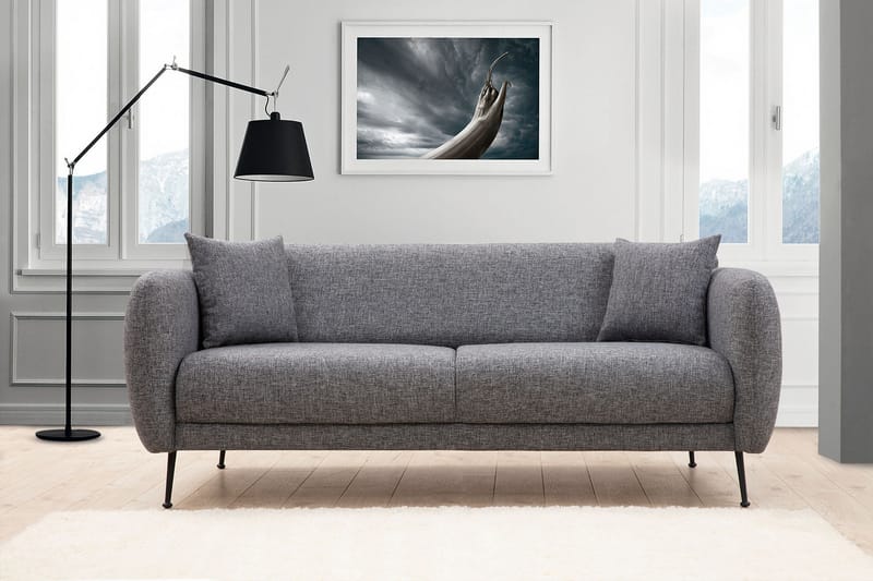 Longbush Sofa 3-seters - Grå - Sofa 3 seter